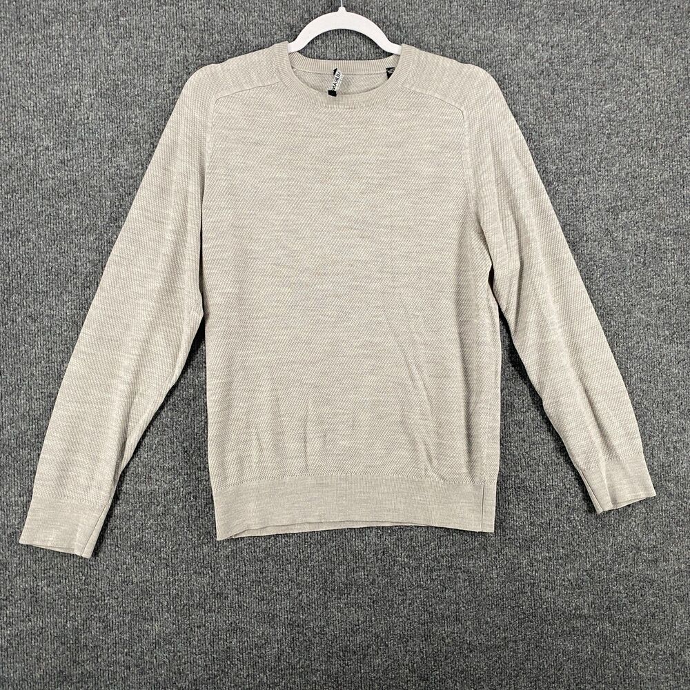 Murano Sweater‎ Mens M Gray Knit Pullover Crew Neck Career Office Preppy Casual